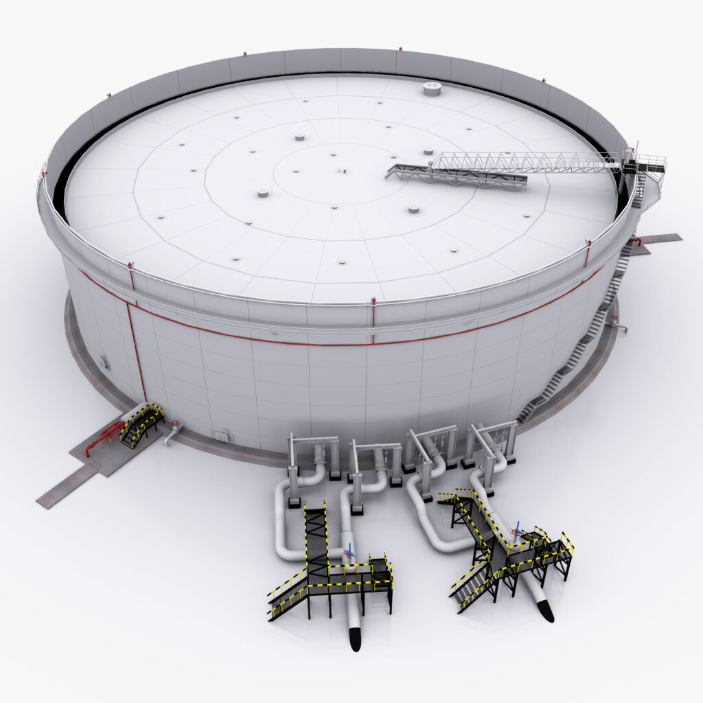 Large oil tank with floating roof Charter Industrial Supply